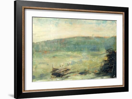 Landscape at Saint-Ouen-Georges Seurat-Framed Art Print