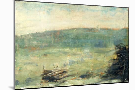 Landscape at Saint-Ouen-Georges Seurat-Mounted Art Print