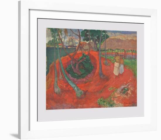 Landscape at the Beach of Tahiti-Paul Gauguin-Framed Collectable Print