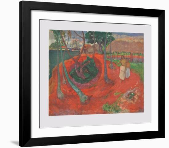 Landscape at the Beach of Tahiti-Paul Gauguin-Framed Collectable Print