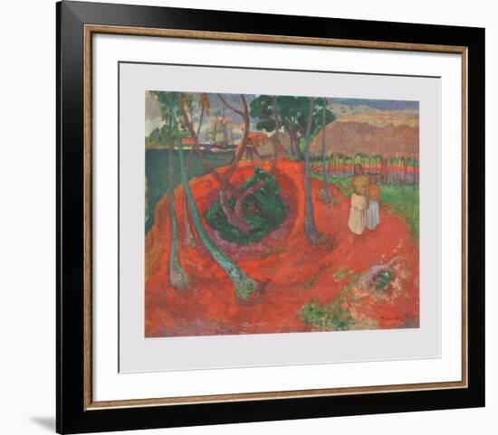 Landscape at the Beach of Tahiti-Paul Gauguin-Framed Collectable Print