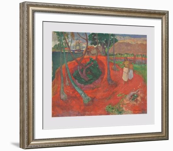 Landscape at the Beach of Tahiti-Paul Gauguin-Framed Collectable Print