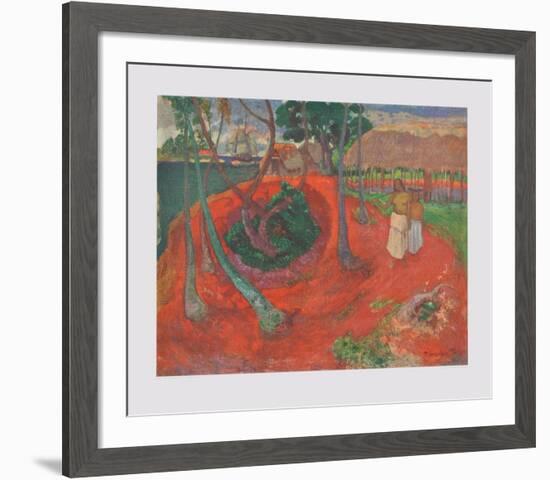 Landscape at the Beach of Tahiti-Paul Gauguin-Framed Collectable Print