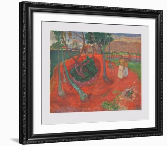 Landscape at the Beach of Tahiti-Paul Gauguin-Framed Collectable Print