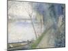 Landscape at the Edge of the Seine with the Pont D'Argenteuil-Pierre-Auguste Renoir-Mounted Giclee Print