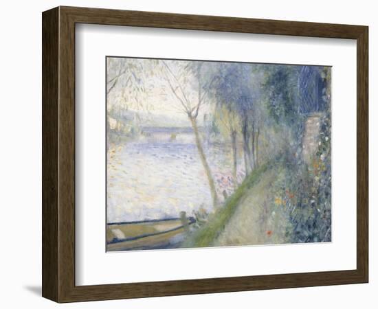Landscape at the Edge of the Seine with the Pont D'Argenteuil-Pierre-Auguste Renoir-Framed Giclee Print