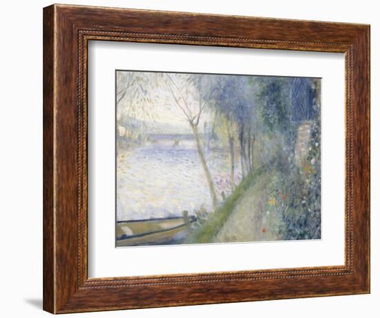 Landscape at the Edge of the Seine with the Pont D'Argenteuil-Pierre-Auguste Renoir-Framed Giclee Print