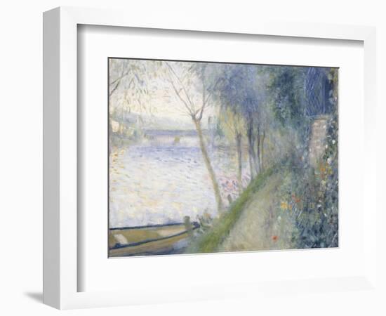 Landscape at the Edge of the Seine with the Pont D'Argenteuil-Pierre-Auguste Renoir-Framed Giclee Print