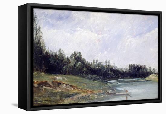 Landscape at the Edge of Water, C1823-1869-Paul Huet-Framed Premier Image Canvas
