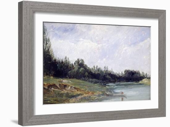 Landscape at the Edge of Water, C1823-1869-Paul Huet-Framed Giclee Print