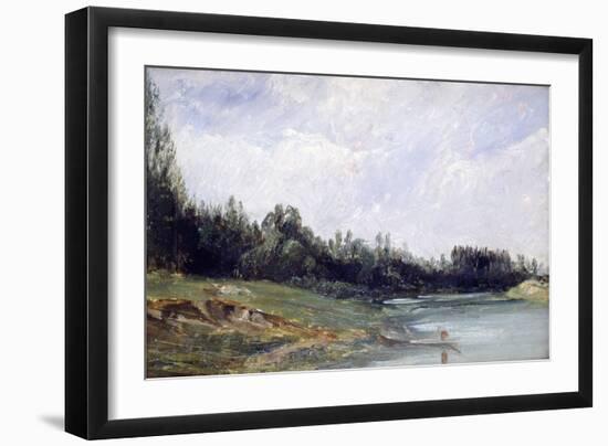 Landscape at the Edge of Water, C1823-1869-Paul Huet-Framed Giclee Print