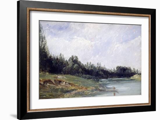 Landscape at the Edge of Water, C1823-1869-Paul Huet-Framed Giclee Print