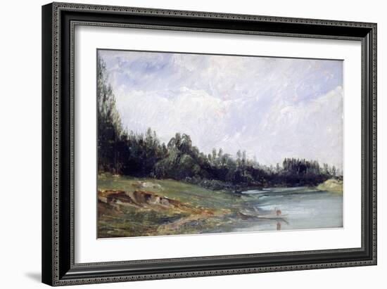 Landscape at the Edge of Water, C1823-1869-Paul Huet-Framed Giclee Print