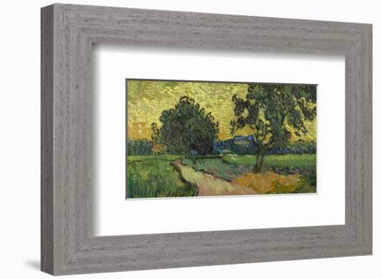 Landscape at Twilight, 1890-Vincent van Gogh-Framed Art Print