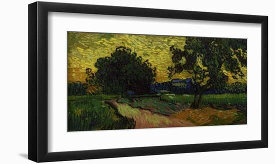 Landscape at Twilight-Vincent van Gogh-Framed Giclee Print