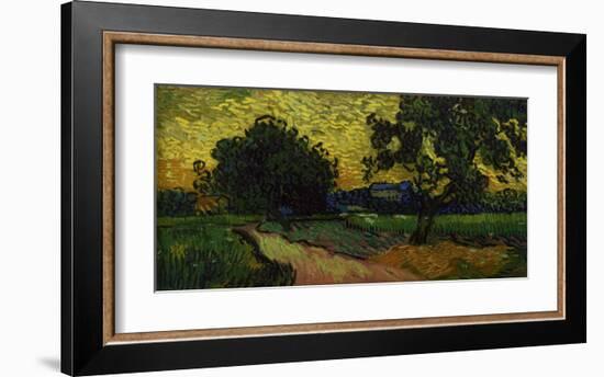 Landscape at Twilight-Vincent van Gogh-Framed Giclee Print