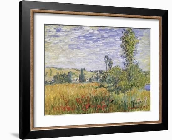 Landscape at Vetheuil-Claude Monet-Framed Art Print