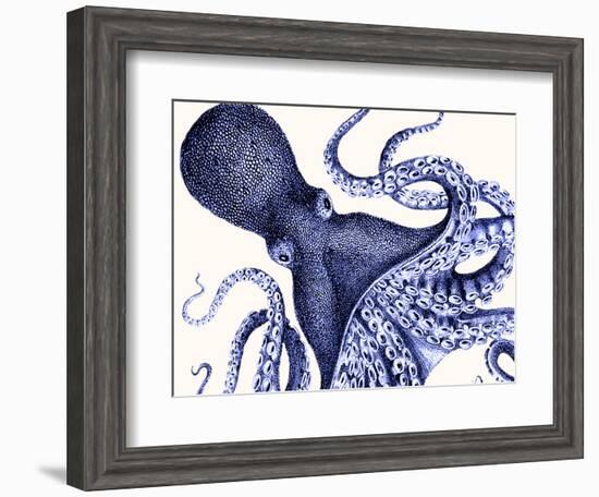 Landscape Blue Octopus-Fab Funky-Framed Art Print