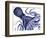 Landscape Blue Octopus-Fab Funky-Framed Art Print