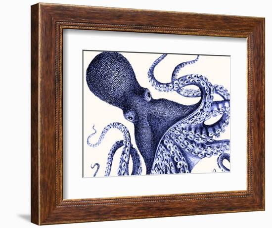 Landscape Blue Octopus-Fab Funky-Framed Art Print