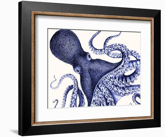 Landscape Blue Octopus-Fab Funky-Framed Art Print