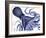 Landscape Blue Octopus-Fab Funky-Framed Art Print