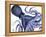 Landscape Blue Octopus-Fab Funky-Framed Stretched Canvas