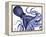 Landscape Blue Octopus-Fab Funky-Framed Stretched Canvas