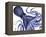 Landscape Blue Octopus-Fab Funky-Framed Stretched Canvas