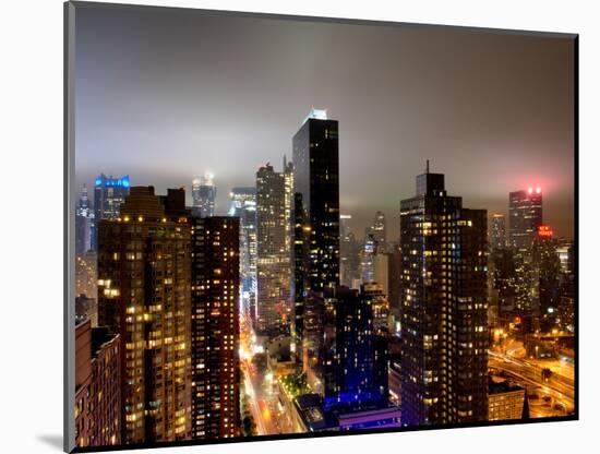 Landscape by Night, Misty View, Times Square, Manhattan, New York, United States-Philippe Hugonnard-Mounted Photographic Print