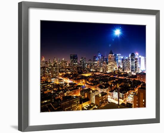 Landscape by Night of Manhattan-Philippe Hugonnard-Framed Photographic Print