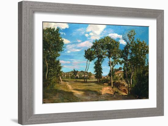 Landscape by the Lez River, 1870-Jean Frederic Bazille-Framed Giclee Print