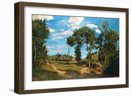 Landscape by the Lez River, 1870-Jean Frederic Bazille-Framed Giclee Print