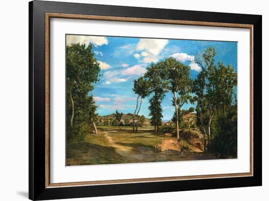 Landscape by the Lez River, 1870-Jean Frederic Bazille-Framed Giclee Print