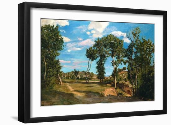 Landscape by the Lez River, 1870-Jean Frederic Bazille-Framed Giclee Print