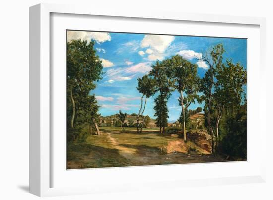 Landscape by the Lez River, 1870-Jean Frederic Bazille-Framed Giclee Print