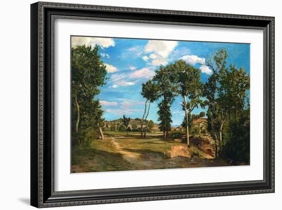 Landscape by the Lez River, 1870-Jean Frederic Bazille-Framed Giclee Print