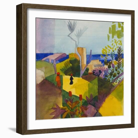 Landscape by the Sea (Landschaft Am Meer), 1914-Auguste Macke-Framed Giclee Print