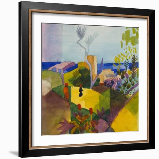 Landscape by the Sea (Landschaft Am Meer), 1914-Auguste Macke-Framed Giclee Print