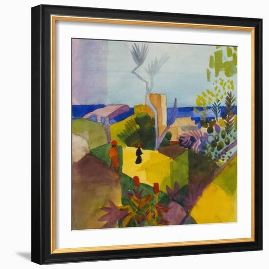 Landscape by the Sea (Landschaft Am Meer), 1914-Auguste Macke-Framed Giclee Print