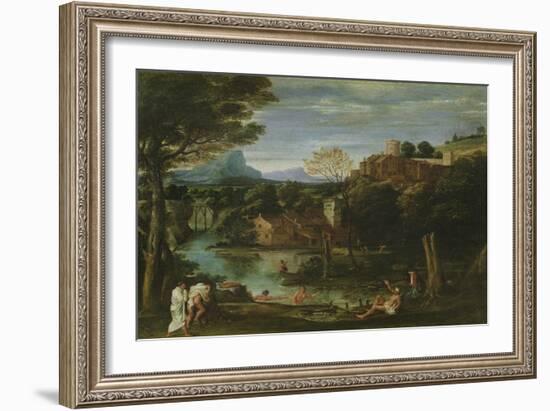 Landscape, C.1602 (Oil on Canvas)-Annibale Carracci-Framed Giclee Print