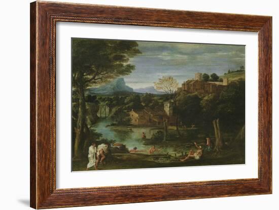 Landscape, C.1602 (Oil on Canvas)-Annibale Carracci-Framed Giclee Print
