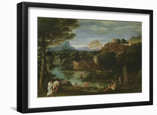 Landscape, C.1602 (Oil on Canvas)-Annibale Carracci-Framed Giclee Print