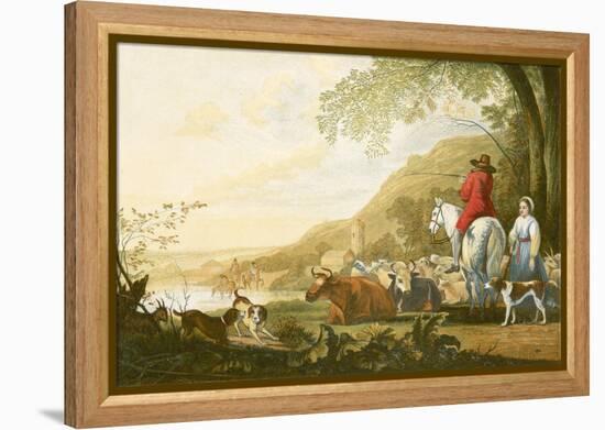 Landscape - Evening-Aelbert Cuyp-Framed Premier Image Canvas