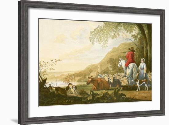 Landscape - Evening-Aelbert Cuyp-Framed Giclee Print