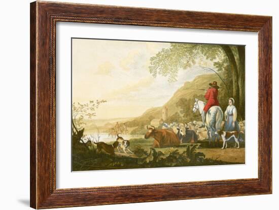 Landscape - Evening-Aelbert Cuyp-Framed Giclee Print