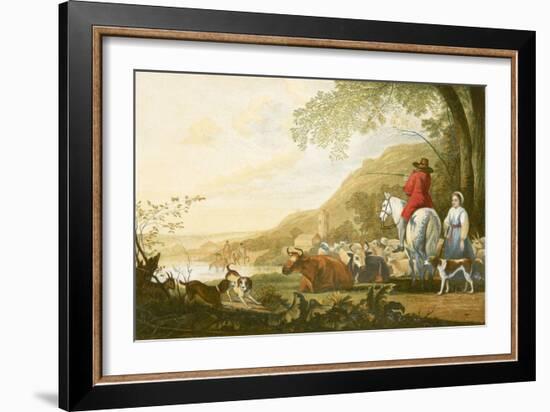 Landscape - Evening-Aelbert Cuyp-Framed Giclee Print