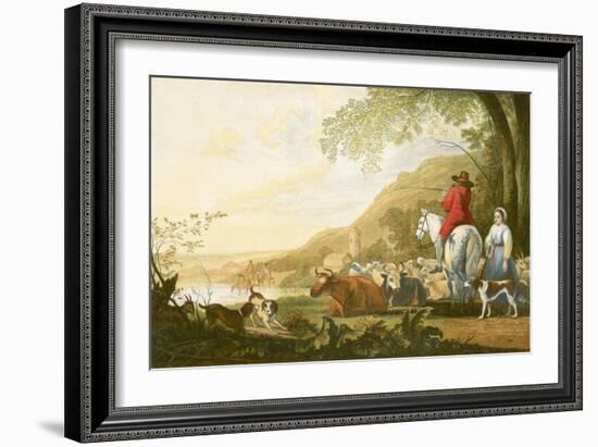 Landscape - Evening-Aelbert Cuyp-Framed Giclee Print