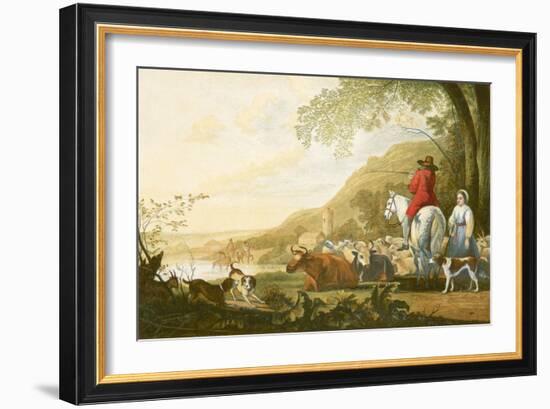 Landscape - Evening-Aelbert Cuyp-Framed Giclee Print