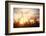 Landscape Fantastic Sunset on the Wheat Field Sunbeams Glare-Kichigin-Framed Photographic Print